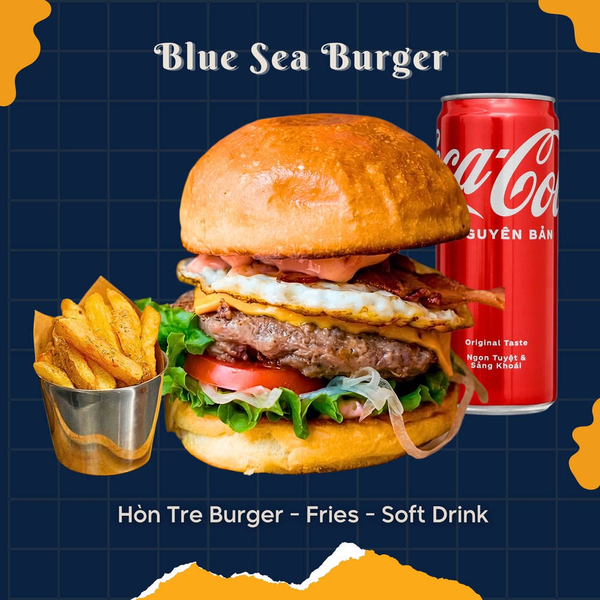 Комбо 3: Hòn Tre Burger + Fries + Drink