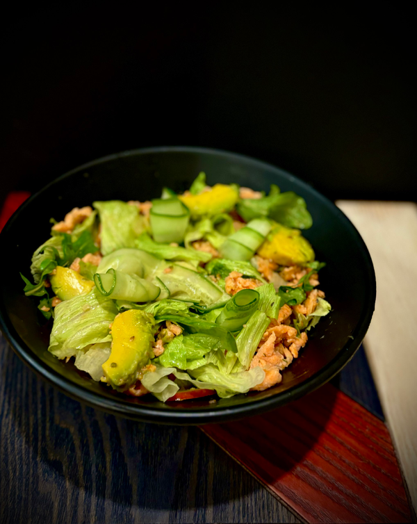 With salmon and apple 